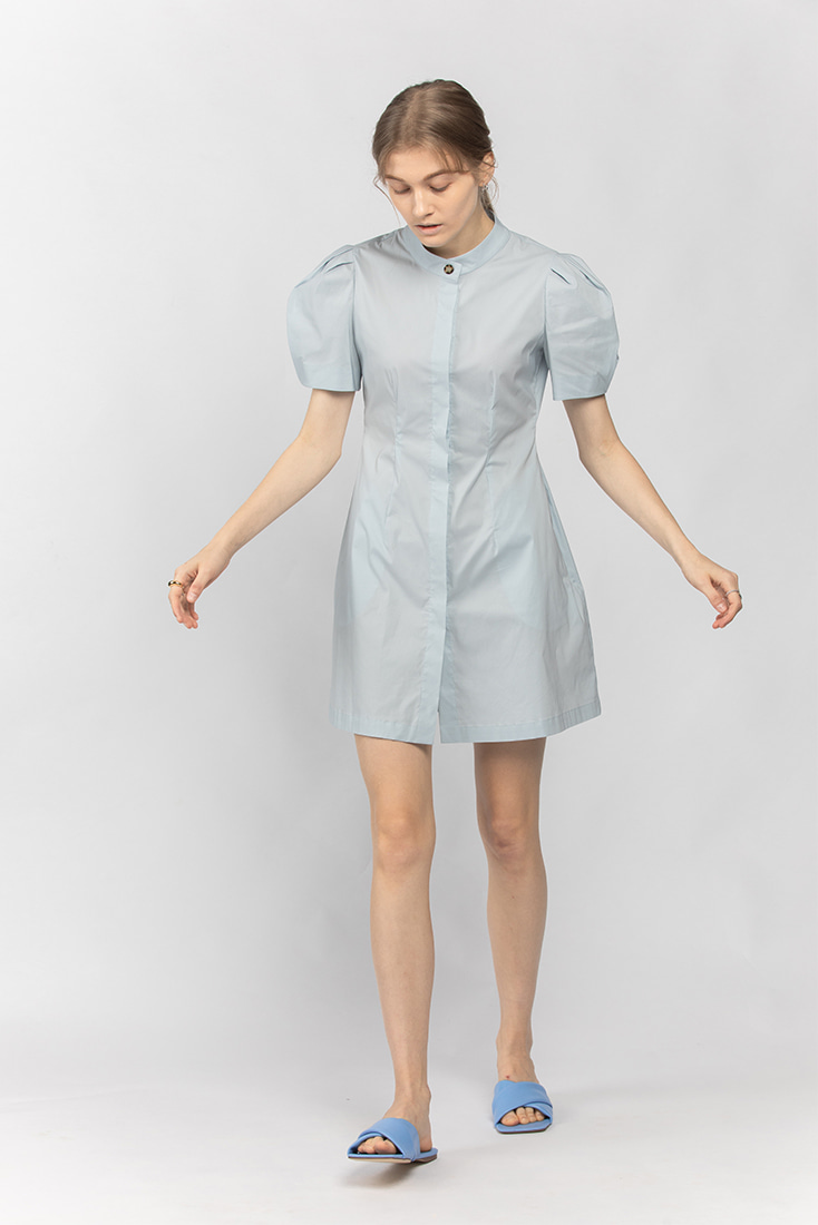 Cotton Button-Down Mini Dress
