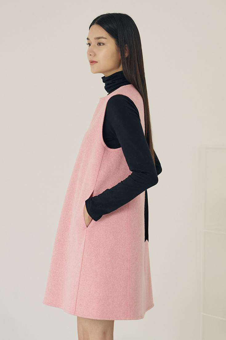 [기은세 착용] Wool Terry Dress - Pink