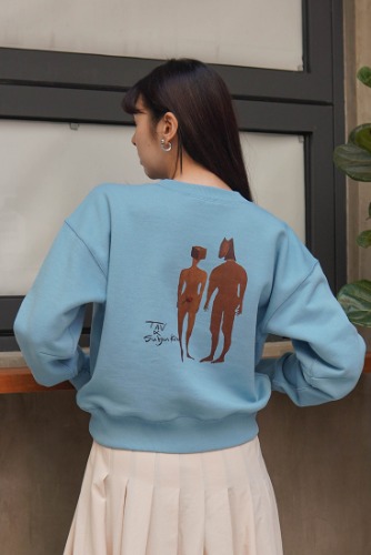 [TAV X Suhyun Kim] Sweatshirt (Light Blue) Limited edition