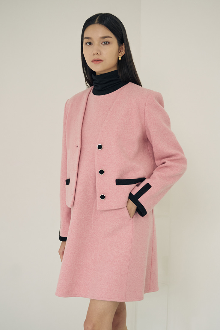 [기은세 착용] Wool Terry jacket - Pink