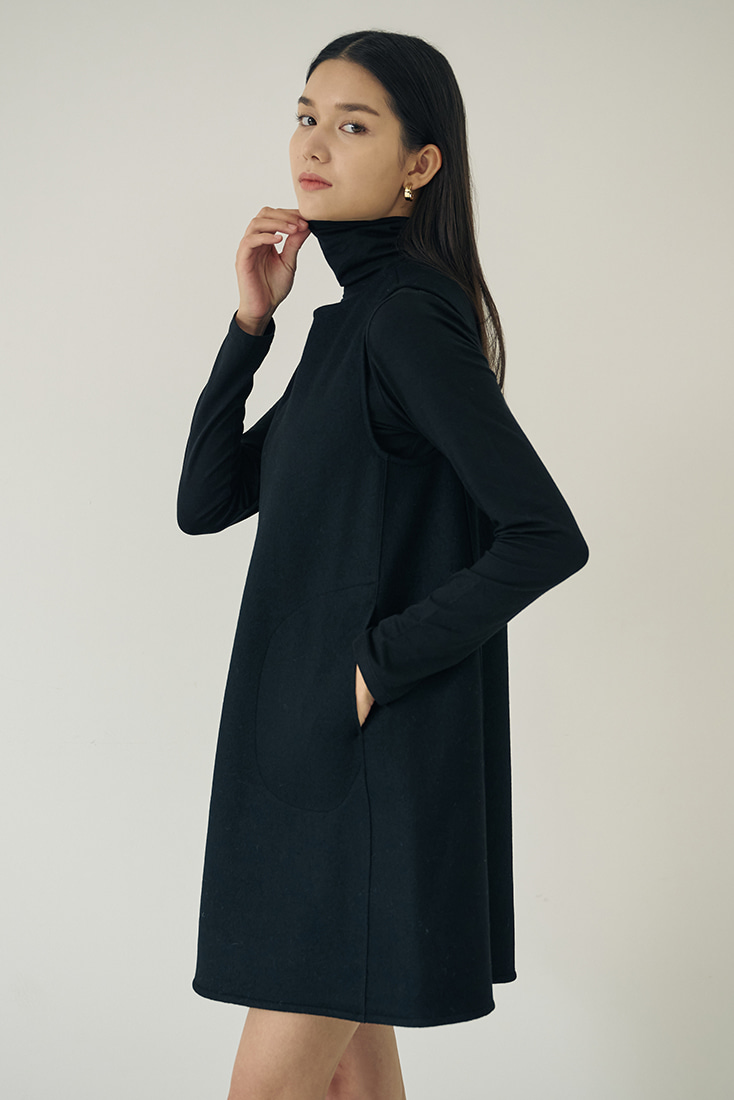 [기은세 착용] Wool Terry Dress - Black