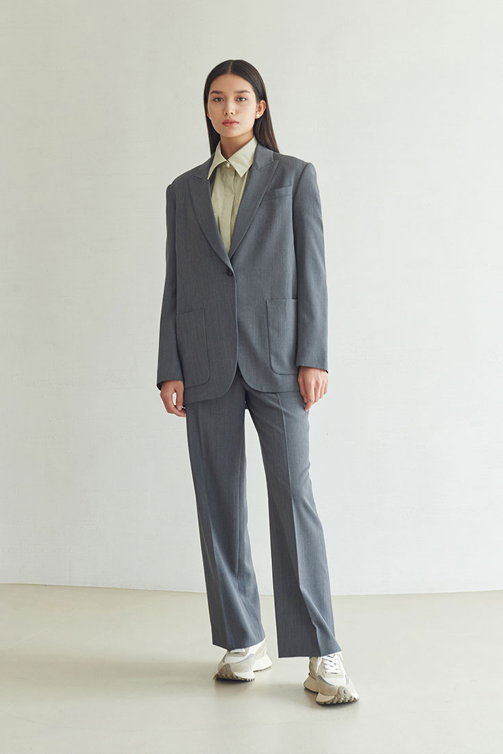 Semi overfit tailored jacket - Grey
