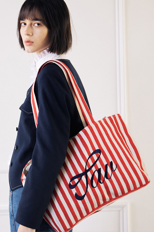 TAV Signature Stripe Big Bag- Red